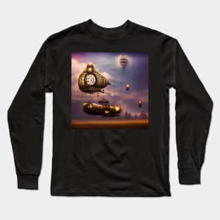 Steampunk airships Long Sleeve T-Shirt